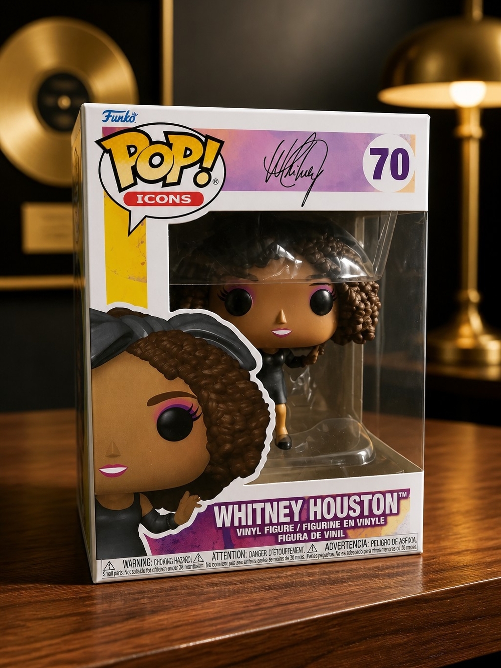 Funko Pop! Icons Whitney Houston Vinyl Figure - Brown Hair